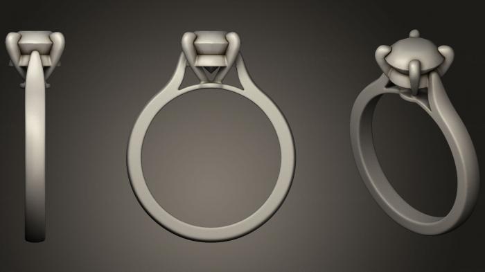 نموذج ثلاثي الأبعاد لآلة CNC خواتم مجوهرات خاتم خطوبة